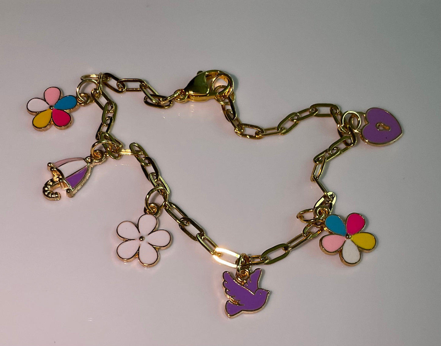 Rainbow Petals Anklet