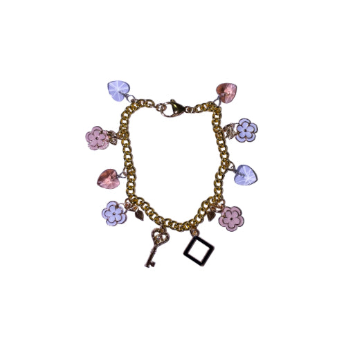 Key to Blossoms - Vintage Charm Bracelet